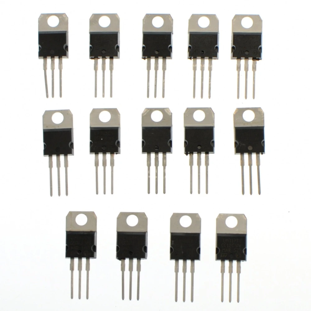 Pack de 14 régulateurs de tension TO220 - Modèles L7805 à L7824 et LM317T