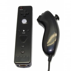 PACK WIIMOTE + NUNCHUCK *COMPATIBLE*[Wiimote + Nunchuck] Noir Wii CONTROLLERS  13.00 euro - satkit
