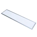 Panel LED Slim 120x30cm 48W 4500lm marco plata en instalación de falso techo