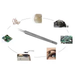 Pinces extra-fines pour électronique Best Q3 droites pour retirer des composants électroniques