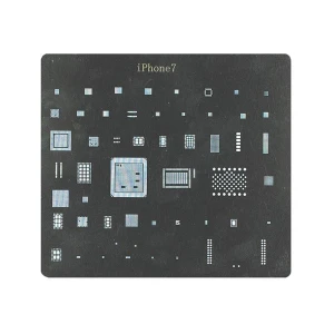 Plaque stencil IC iPhone 7 - Gabarit reballing BGA pour réparation précise