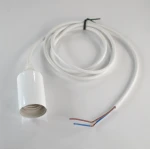 Detalle del porta lámpara industrial vintage Edison E27 con cable incluido