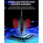 Vista frontal del probador de circuito DY18 para coches con sonda de potencia