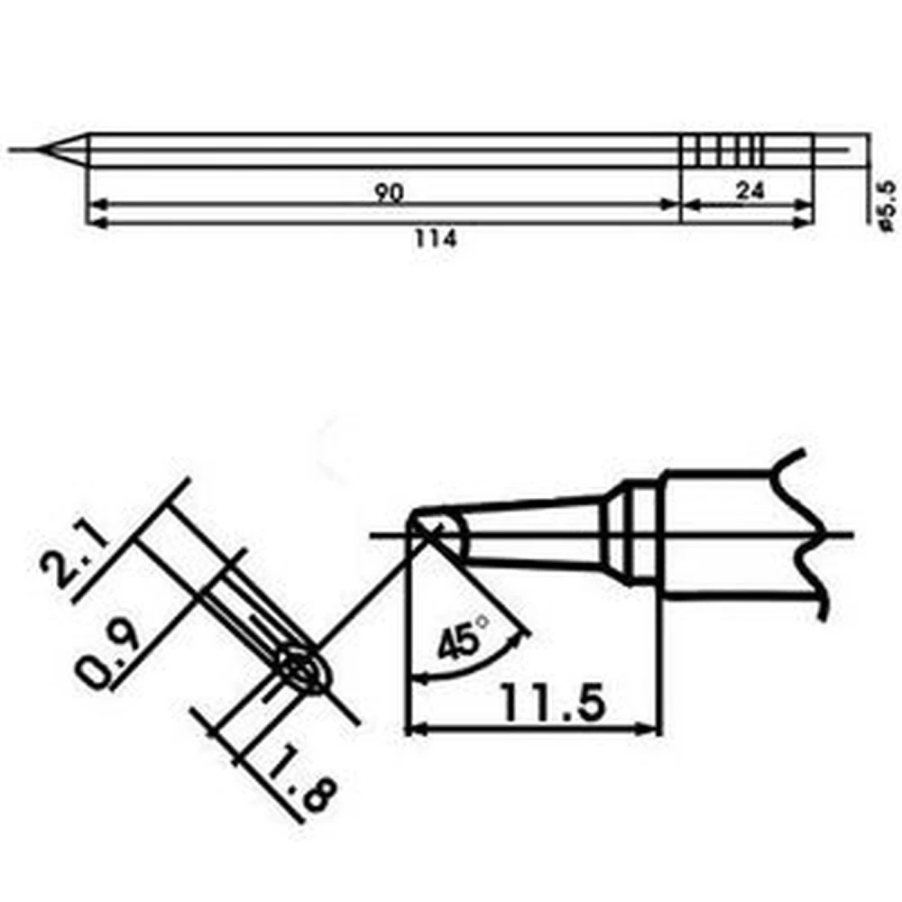 Pointe de soudage Aoyue LF-2BCM avec résistance incluse pour stations de soudage