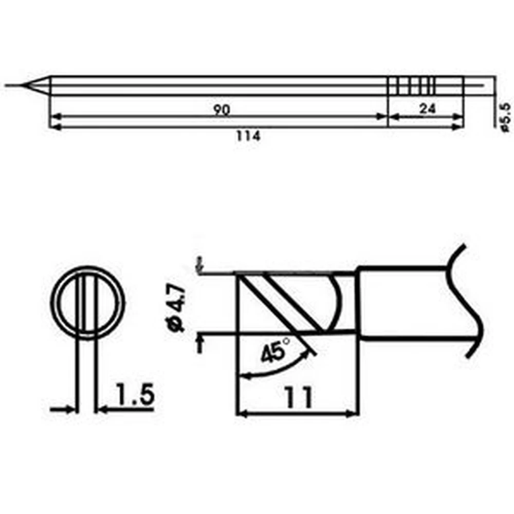 Pointe à souder Aoyue LF-KL avec résistance incluse pour stations de soudage