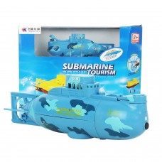Rc Micro Submarine Mini Rc U-Boat 3 Canaux Radio Control Submarine -BLUE-