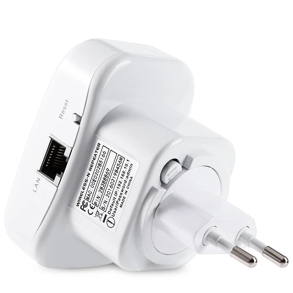 Vista lateral del repetidor wifi Wr03 300mbps 2.4ghz satkit