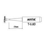 Pointe de fer à souder Aoyue T0,8D pour stations de soudage