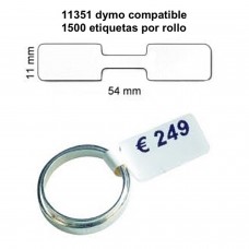 Roll Of 1500 Adhesive Labels 54*11mm For Dymo Compatible 11351