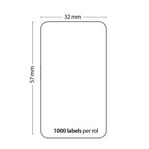 Rouleau de 1000 étiquettes adhésives compatibles Dymo 11354 format 57mm x 32mm