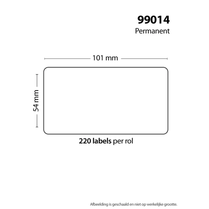 Rouleau de 220 étiquettes adhésives 101x54mm compatible Dymo 99014