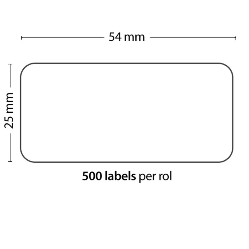 Rouleau de 500 étiquettes adhésives compatibles Dymo 11352 format 54mm x 25mm