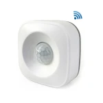 Vista frontal del detector de movimiento inalámbrico SONOFF para smart home