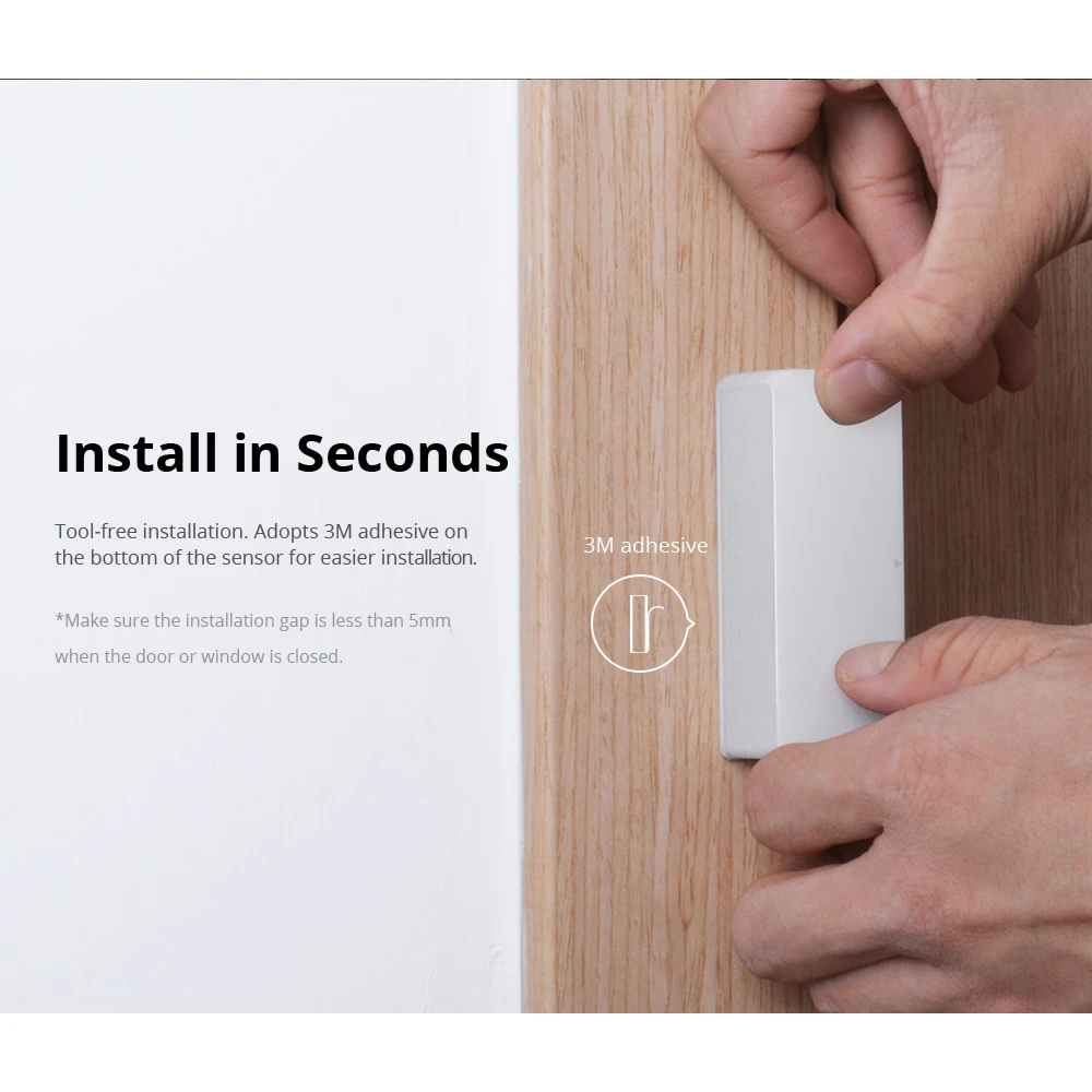 Capteur porte-fenêtre sans fil SONOFF DW2 RF pour alarme de sécurité domestique