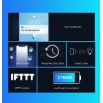 Capteur porte-fenêtre sans fil SONOFF DW2 RF pour alarme de sécurité domestique