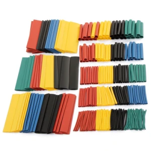 Kit 328 gaines thermorétractables 8 tailles 5 couleurs pour électronique