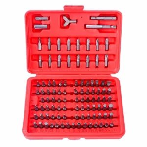 Jeu d’embouts de tournevis magnétiques 100 pièces TSX TOOL - Kit Hex et Torx
