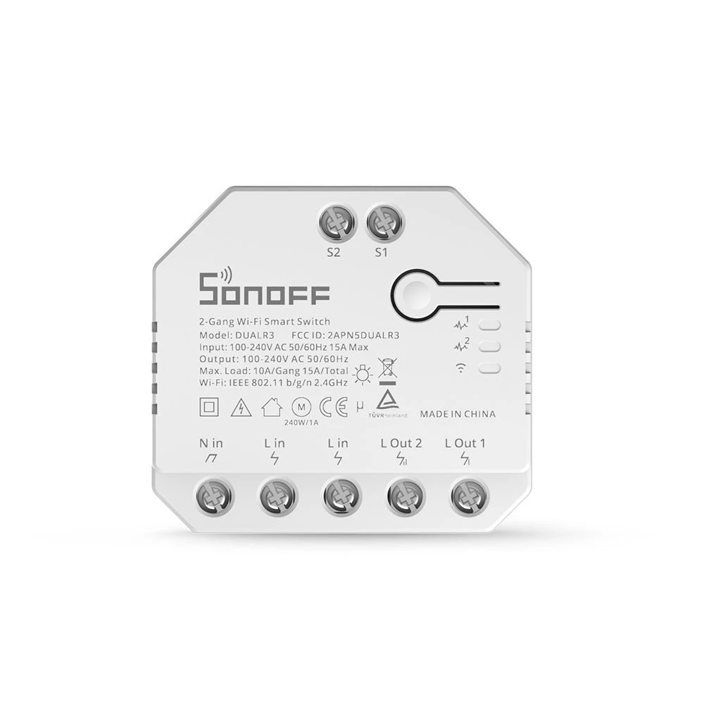 SONOFF DUAL R3 interrupteur intelligent double avec mesure de puissance et domotique