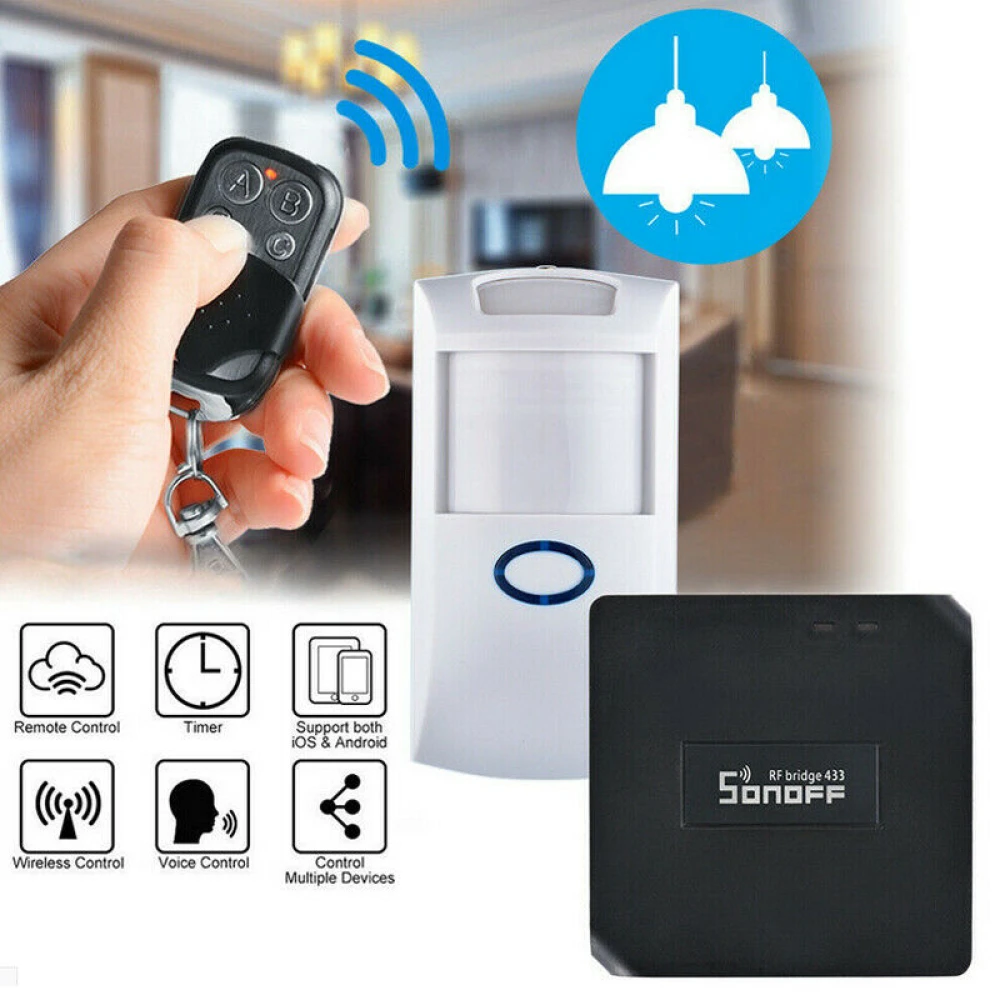 Sensor inalámbrico SONOFF DW1 433Mhz para sistema de alarma inteligente