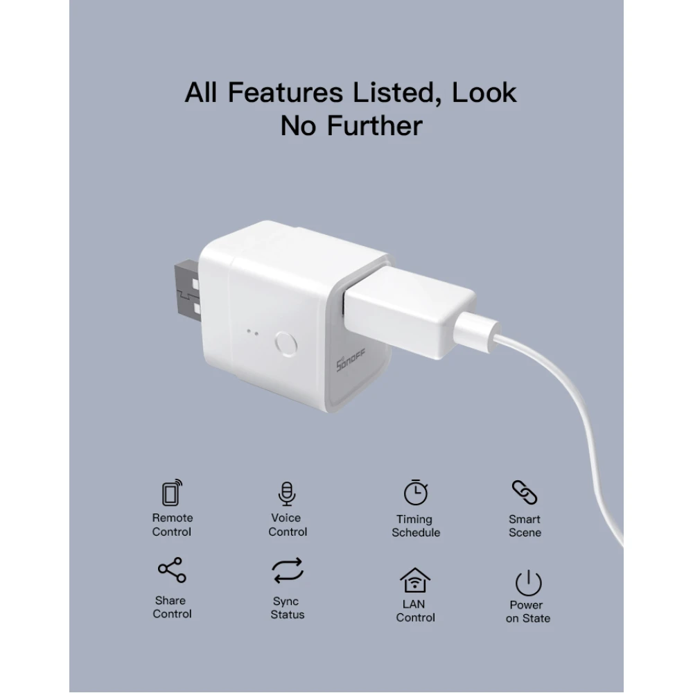 SONOFF Micro adaptateur USB WiFi intelligent pour contrôle à distance et automatisation