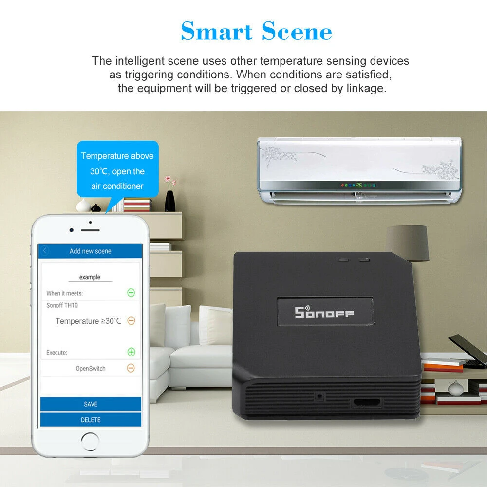 Sonoff RF Bridge 433MHz WiFi sans fil compatible Alexa et Google Home