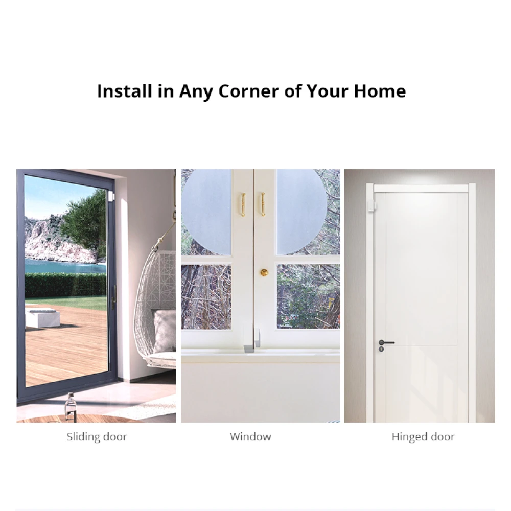 SONOFF SDW2 Capteur d'ouverture WiFi sans fil pour porte et fenêtre