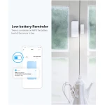 SONOFF SDW2 Capteur d'ouverture WiFi sans fil pour porte et fenêtre