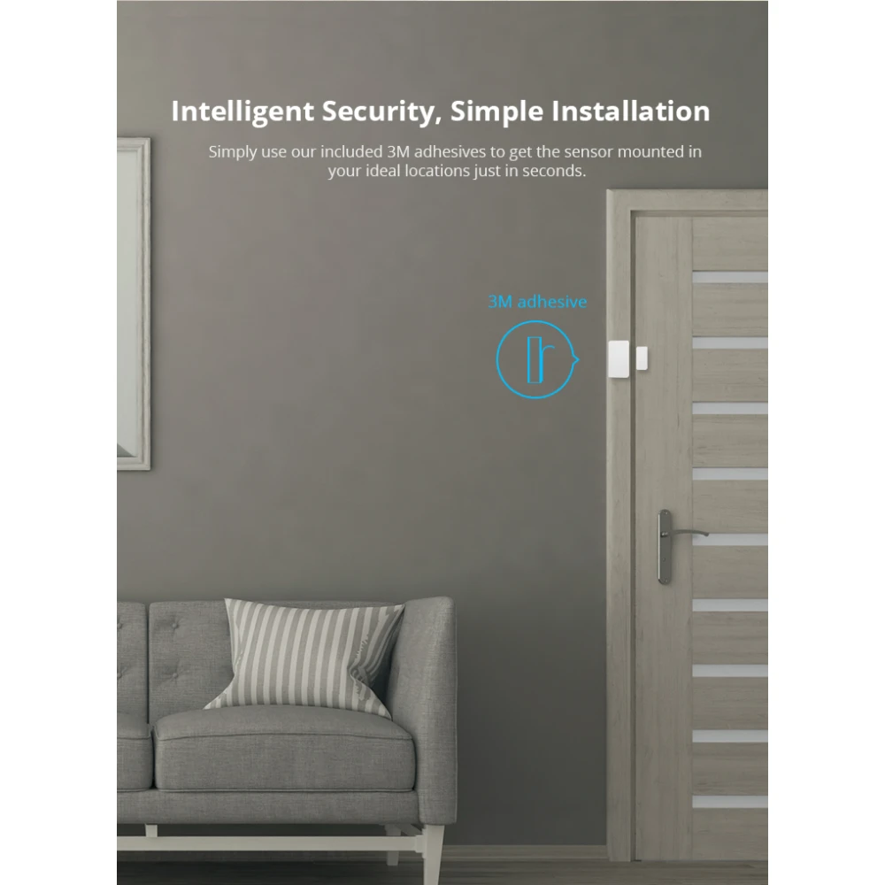 Vista del sensor SONOFF SNZB-04 para domótica y seguridad de puertas