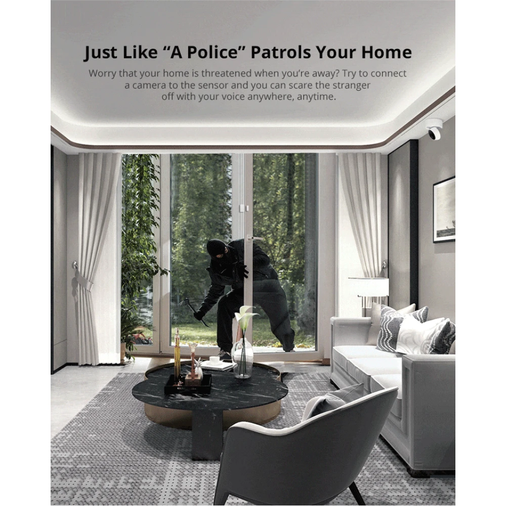 Dispositivo SONOFF SNZB-04 para seguridad y control de apertura de puertas