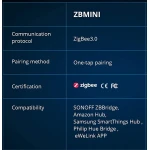 SONOFF ZBMINI Interrupteur intelligent ZigBee mini pour éclairage 2 voies