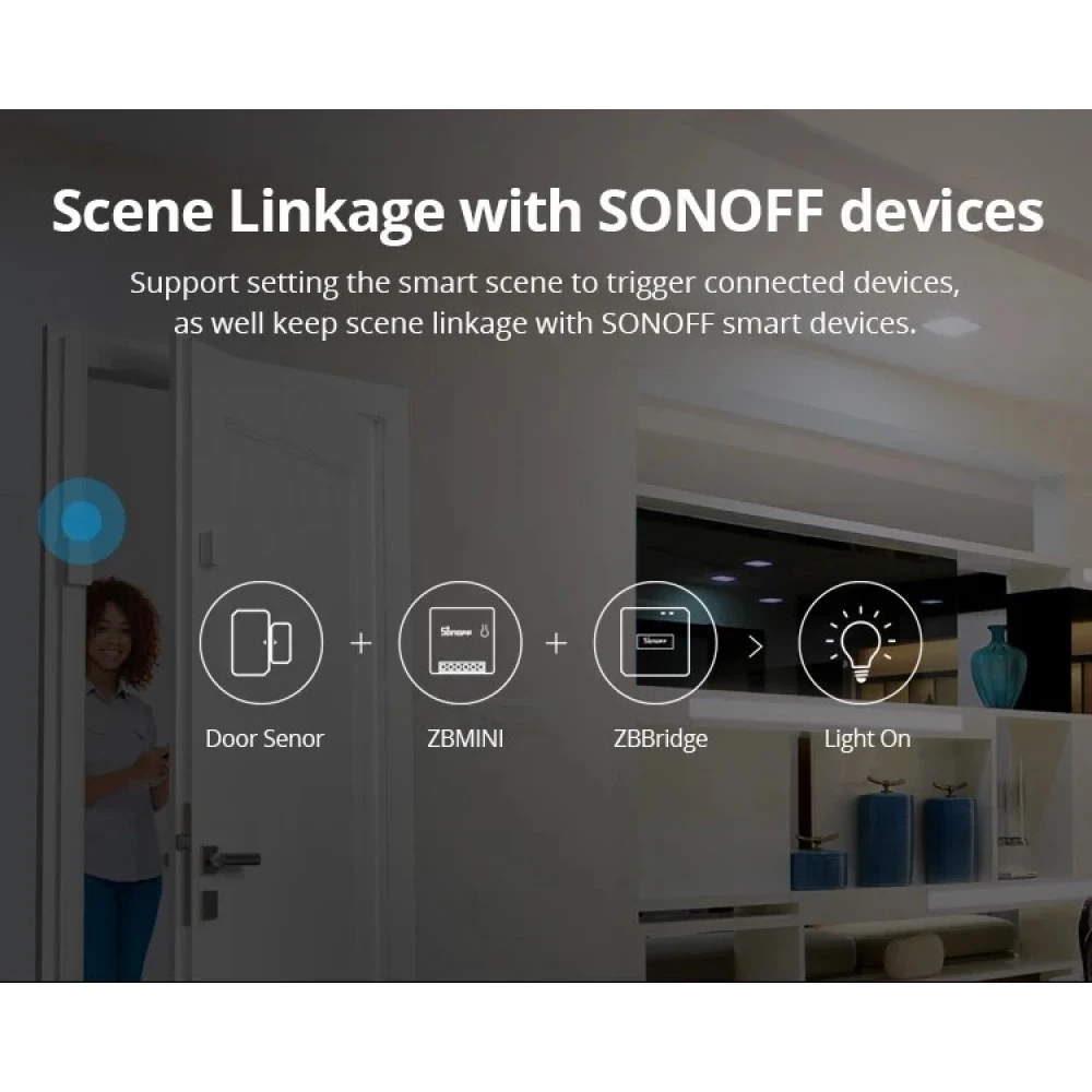 SONOFF ZBMINI Interrupteur intelligent ZigBee mini pour éclairage 2 voies