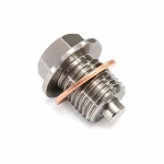 Bouchon de Vidange d'Huile Magnétique Inox M14 x 1,5 avec Joint - Carter Voiture Moto