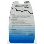 Tarjeta de sonido 7.1 USB Satkit conectada a un ordenador portátil