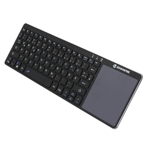 Clavier sans fil 2.4GHz avec touchpad pour Smart TV, PC, ultra fin et portable