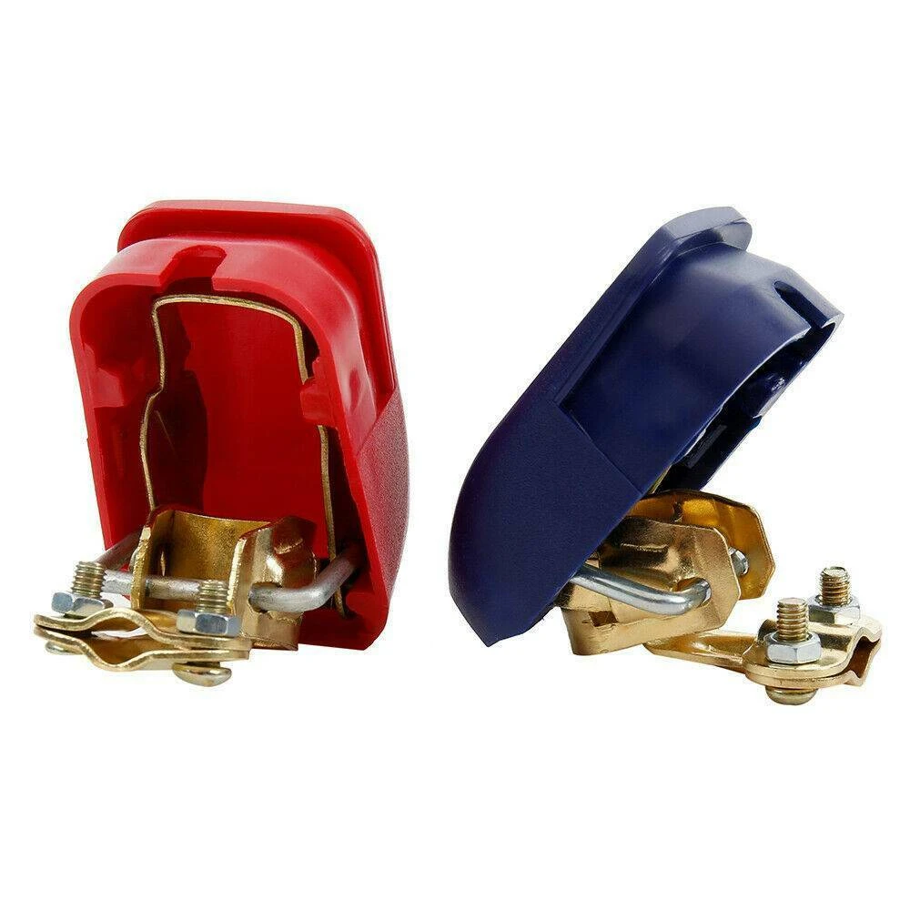 Terminales de batería 12V con chapado dorado para mejor conductividad