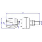 Bornes femelles 4mm rouge noir 60V 50A pack 2 Amass pour panneau