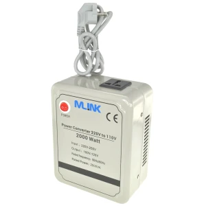 Transformateur de courant 220V à 110V 2000W Convertisseur Mlink puissant et compact