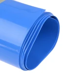 Gaine thermorétractable PVC 1m x 210mm x 0.15mm pour pack de batteries bleue