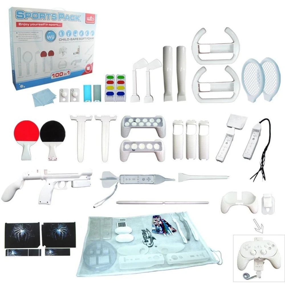 Wii Motion Plus 100in1 Sports Pack - set complet d’accessoires Nintendo Wii